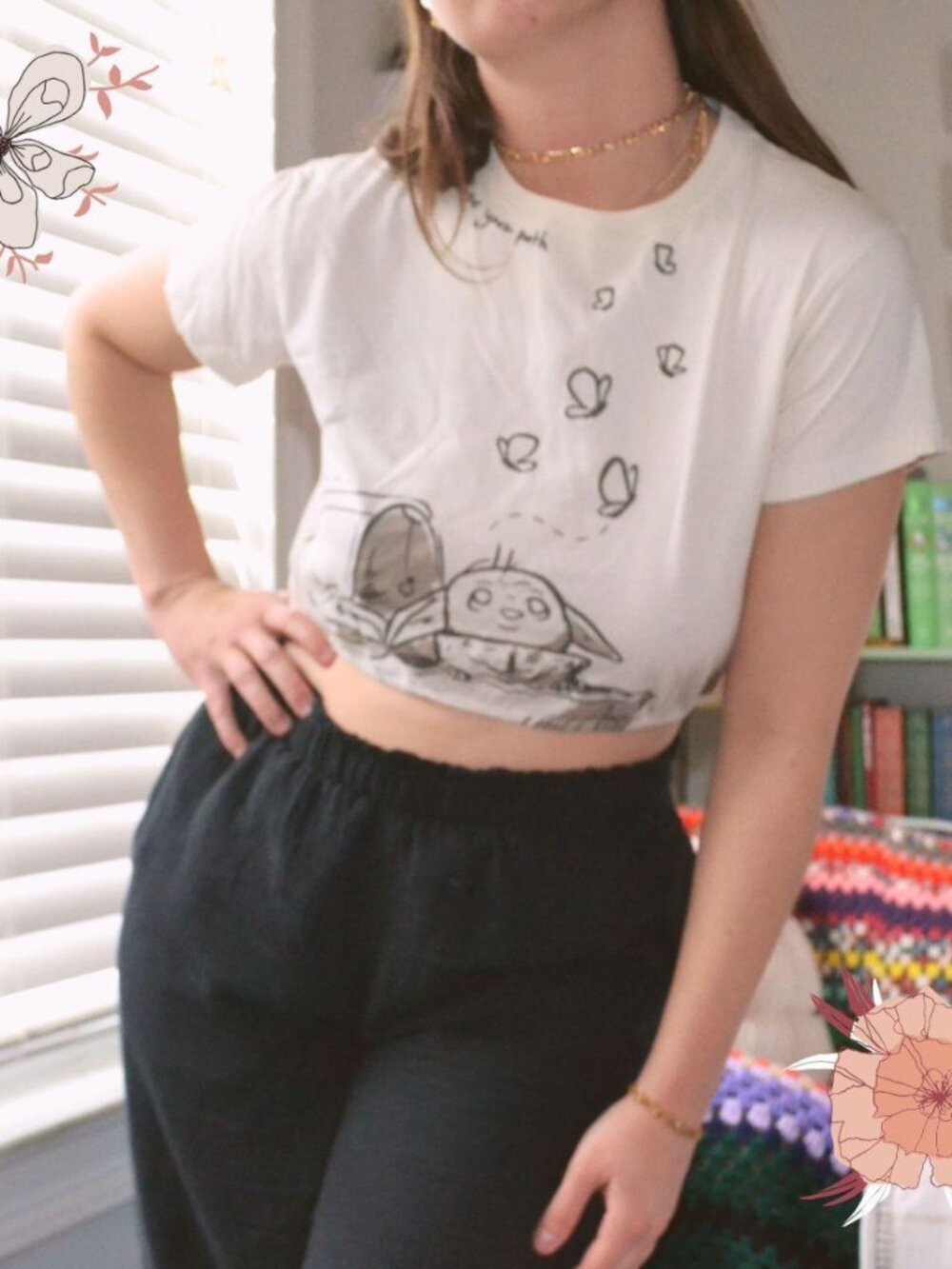 Cute Star Wars Grogu/Baby Yoda Crop Top